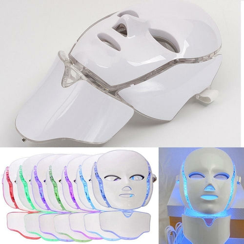 7 Color LED Facial And Neck Mask Therapy