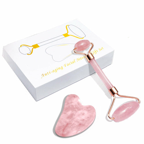 Massage Face Roller Natural Rose Quartz