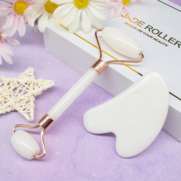 Massage Face Roller Natural Rose Quartz